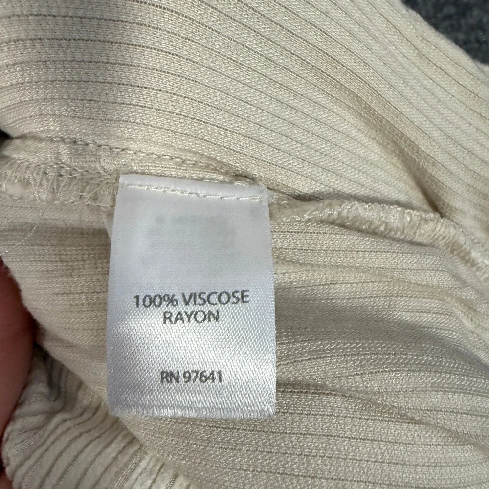 J Jill Pants Womens Large Beige Corduroy Wide Leg Crop Stretch Waist Lagenlook‎